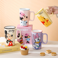 Mug en céramique grande capacité Stitch Mickey Friends - Tasse à café mignonne avec dessin animé Minnie Winnie l'ourson, idéale pour la maison et le bureau