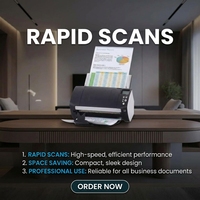 Scanner de documents USB haute vitesse Fujitsu Fi-7180, numérisation automatique recto-verso, CMOS, profondeur de couleur 24 bits, format A4, format passeport, utilisation au bureau