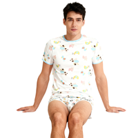 T-shirt imprimé vache bébé adulte avec boutons-pression aux épaules pour hommes – Jolies tenues ABDL