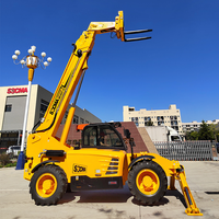 Mini 4Ton 17m Telehandler Agriculture Chargeur Télescopique Chariot Élévateur Diesel 3 Tonnes Transpalette Ferme Détail Industries Vente