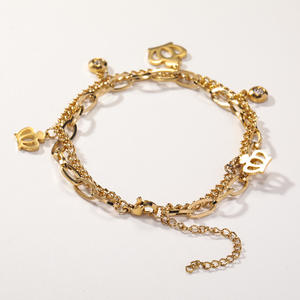 Le Japon et la Corée du Sud ins style élégant <span class=keywords><strong>bijoux</strong></span> en <span class=keywords><strong>acier</strong></span> au titane couronne creuse bracelet collier ensemble accessoires en gros - Product Image 3