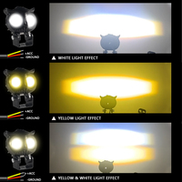 Carolyn Owl Desig, accesorios para sistema de iluminación de motocicleta, Led luz auxiliar, haz Alto y Bajo, Mini luces de conducción de dos colores