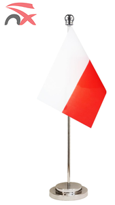 Publicidad personalizada Regalo de negocios Bandera nacional <span class=keywords><strong>Polonia</strong></span> Bandera de escritorio Bandera de mesa con base y asta de bandera - Product Image 5