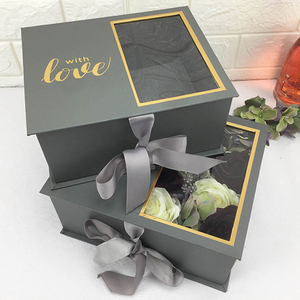 Valentine or Mothers's Day Gift Box 16 roses Valentine Days Dift Rose Holding Box Strong Paper Box With Shining Love Transparent