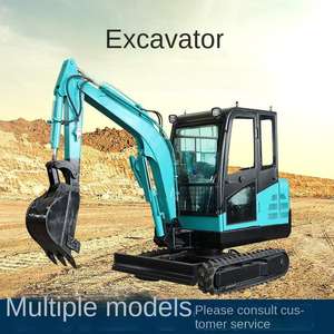 Mini excavadora de motor EPA de 3,5 toneladas, microexcavadora hidráulica de 1 tonelada y 2 toneladas, pequeña microexcavadora de granja sobre orugas, bomba de Motor de 220V a la venta - Product Image 2