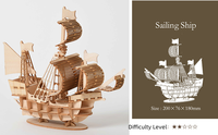 Vente en gros d'usine, modèle de bateau en bois 3D personnalisé, pas cher, ODM OEM, nouveau kit de puzzle en bois DIY, jouets artisanaux pour enfants