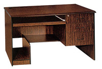Bureau d'ordinateur en bois de style minimaliste marron, design ancien, en promotion
