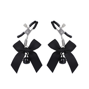 Nipple Clamps <b>Bow</b> Clamp With Ribbon And Bell For Couples Adult Use Black White Pink <b>Red</b> Color Available - Product Image 5