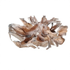 Rustic Handmade <b>Solid</b> <b>Wood</b> Coffee <b>Table</b> with Glass <b>Top</b> Made of Teak Root Living Room Furniture in Craftsman Design - Product Image 3