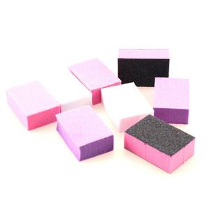 双向迷你指甲缓冲100/180和180/240砂砾3.5*2.3*1.2厘米粉色紫色白色橙色黑色海绵小指甲缓冲 - Product Image 1