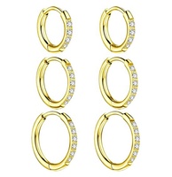 Implant Grade ASTM F136 Titane CNC Sculpture 5A Cubique Zircon CZ Pave Hoop Boucles D'oreilles pour Femmes Hommes Mode Crochet Boucle D'oreille Bijoux