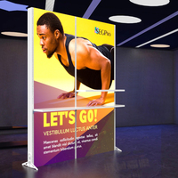 Boîte à lumière LED rétroéclairée en tissu SEG autoportante personnalisée Lintel pour les stands d'exposition et de salons professionnels dans les centres commerciaux