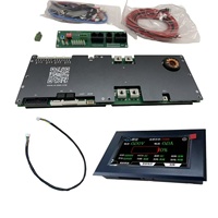 JK PB1A16S15P JK BMS avec écran 4,3 pouces 8S 16S 48V 150A Lithium LiFePO4 Stockage d'énergie solaire 1A Équilibrage actif BMS intelligent