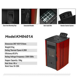 Poêle à <span class=keywords><strong>granulés</strong></span> de bois moderne de petite taille pour chauffage intérieur, 4 kW, avec télécommande Wifi, fourni directement par l'usine chinoise - Product Image 2