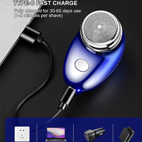 Nueva Mini Afeitadora eléctrica portátil Fácil de un botón USB C Recargable Seguridad Hombres Señora Sharp Face Hair Razor para viajes Oficina