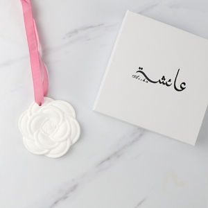 Sıcak satış ev aromaterapi el yapımı porselen çiçek Aroma koku yağı difüzörü asılı kokulu seramik araba hava spreyi - Product Image 5