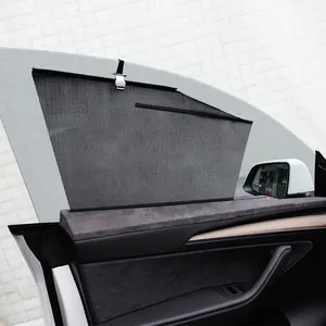 Pare-soleil Anti-UV, rideau rétractable automatique, filet à rouleau, accessoires de fenêtre latérale de voiture, pare-soleil pour <span class=keywords><strong>Tesla</strong></span> modèle Y 2021 - Product Image 1