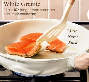 Set di Pentole Antiaderenti 21 Pezzi in Granito Bianco per Induzione con Padelle e Casseruole Senza PFOS e PFOA - Product Image 4