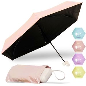 Mini parapluie capsule UV pliable avec lumière, protection UV, imperméable, logo personnalisé - Product Image 1