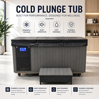 Méga Bain Froid Connecté WiFi avec Refroidisseur et Filtration Intelligent par Application pour Athlète - Refroidisseur de Bassin Plongeant avec Doublure en Acier Inoxydable 1 CV