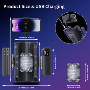 Automatische Telescopische Mannelijke <span class=keywords><strong>Masturbator</strong></span> Hoge Snelheid Zuiger Stroker Zak Kutje Met 12Cm Stuwende Afstand Seksspeeltjes Voor Mannen 18 - Product Image 6