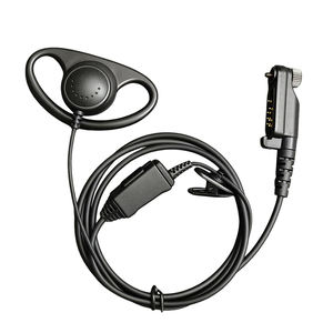 Black Professional Bodyguard Radio Earphone with Shoulder Strap Accessory for Clear Communication - Product Image 2