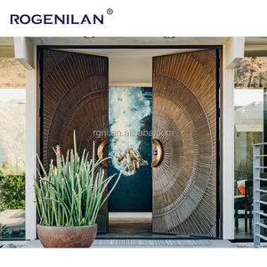 Porte d'entrée moderne en aluminium de luxe, étanche, de sécurité, pour villa, design turc, Rogenilan - Product Image 5