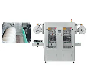 Hot Sale Automatic High Speed Double Heads Station Sleeve Label Shrinking Machine
