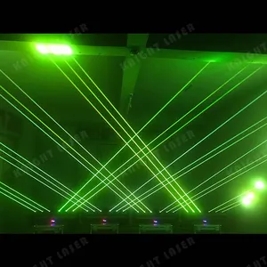 Club Lights Moving Head 6 Sinar Laser Bar Hijau Tunggal untuk Konser dan Pertunjukan Panggung