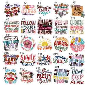 Parches Bordados Termoadhesivos con Frases de Estilo Bohemio, Ecológicos, con Temática de Crecimiento Motivacional, para Gorras - Product Image 2