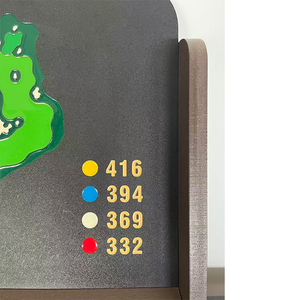 Console <span class=keywords><strong>de</strong></span> <span class=keywords><strong>golf</strong></span> <span class=keywords><strong>de</strong></span> luxe avec tête inclinée, <span class=keywords><strong>carte</strong></span> <span class=keywords><strong>de</strong></span> trous gravée sur mesure et signalétique <span class=keywords><strong>de</strong></span> sponsor avec panneau à changement facile - Product Image 5