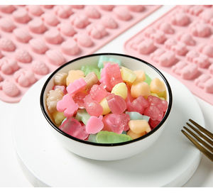 Hoch temperatur beständigkeit Frucht tiere Starfishs Dolphins Octopus Sharks Shape <span class=keywords><strong>Mini</strong></span> Gummy Moulds Silikon - Product Image 6