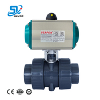Katup Bola PVC True Union Pneumatik DN15 DN20 DN32 DN40 DN50 DN65 PVC CPVC UPVC PVDF PP PPH 63mm