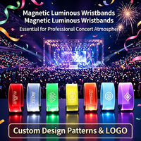 Bracelet LED personnalisé avec logo, lumineux, pour fêtes, événements, concerts, cadeaux promotionnels, fournisseur en gros
