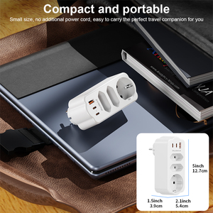 Pujimax Đức <span class=keywords><strong>USB</strong></span> Power Strip du lịch cắm <span class=keywords><strong>Adapter</strong></span> bảo vệ tăng 3 cửa hàng 2 cổng <span class=keywords><strong>USB</strong></span> 1 <span class=keywords><strong>USB</strong></span>-C PD QC3.0 - Product Image 3