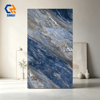 Carreaux de porcelaine imitation pierre moderne 600x1200mm 9mm Brillant Antibactérien Résistant aux acides Résistant à l'usure Intérieur Appartement Chambre