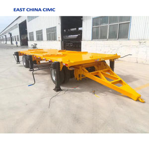 2 ejes 8 ruedas 25 toneladas de remolque de camión plano con <span class=keywords><strong>Dolly</strong></span> vinculado para la venta caliente - Product Image 2