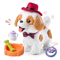 Jouets pour enfants Tumama, chien électrique en peluche, jouets en peluche doux en PP, chiots qui aboient et marchent, jouets interactifs pour chiens parlants à distance pour les tout-petits