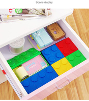 Boîte de rangement empilable en plastique ABS de qualité D5397 avec couvercle pour organiser le bureau, boîte à fournitures de bureau