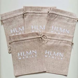 Wholesale Custom Logo Natural Jute Storage Bag Reusable Durable Burlap <b>Pouch</b> Plain Organic Jute <b>Pouch</b> - Product Image 5
