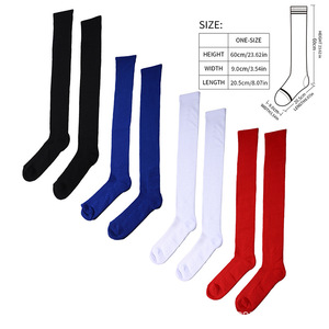 ถุงเท้ากีฬาแบบสูงถึงเข่าไนลอนหนากันลื่นถุงเท้าบาสเก็ตบอลสีดำสีขาวสีแดงสีน้ำเงิน 9022 - Product Image 2