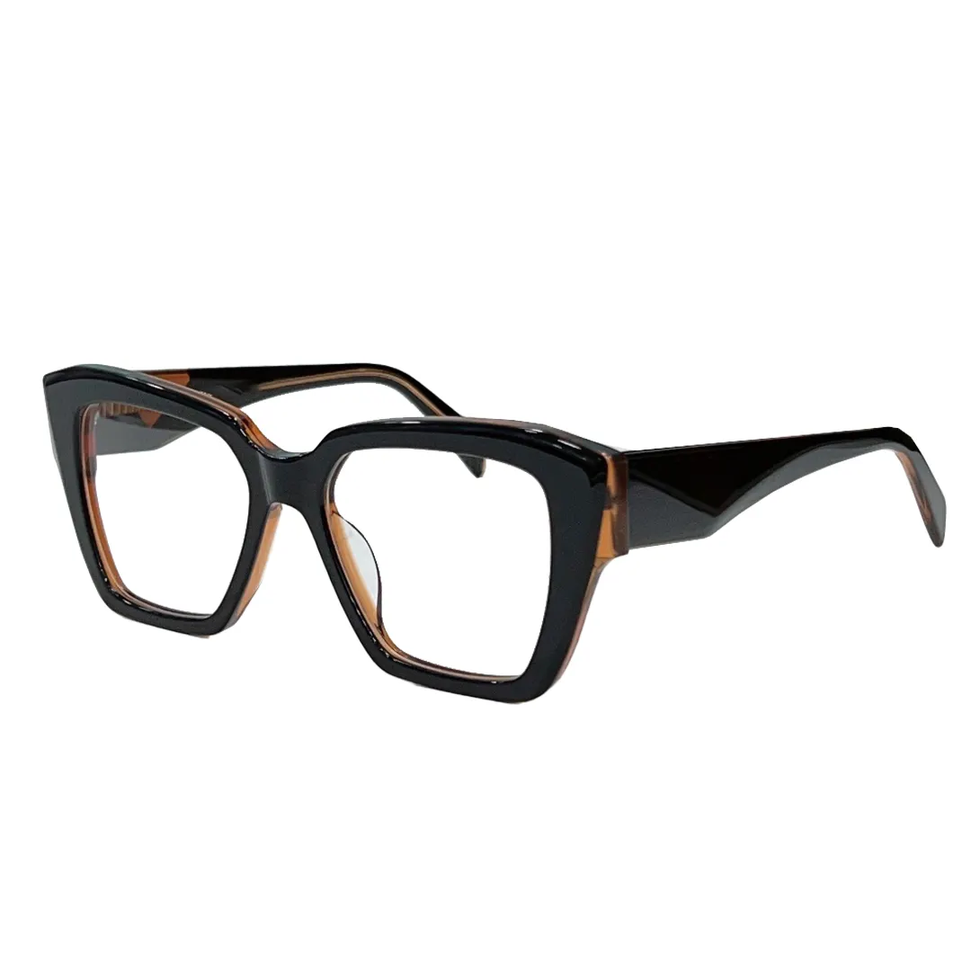 Latest Fashionable Unisex Brown Eyewear Eye Glasses High Quality Acetate Thick Optical Glasses Stylish Sunglasses Design PC
