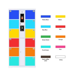 Casier intelligent multi-couleurs de style moderne avec accès par code QR/empreinte digitale pour salle de sport, bureau, école - Armoire de rangement sécurisée personnalisable - Product Image 3