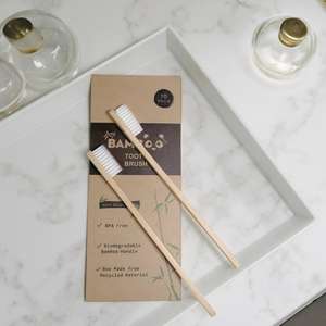 Weiße Bambus-Zahnbürste für Erwachsene Weiche Borste Biologisch abbaubare und umwelt freundliche Einweg-Zahnbürste für den Heimgebrauch - Product Image 2