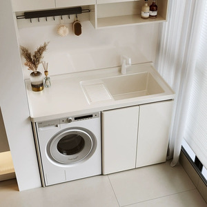 Mobile Lavanderia Integrato Impermeabile KOJOON con Lavello per Balcone, Armadietto <span class=keywords><strong>Bagno</strong></span> in Alluminio a Nido d'Ape per Villa - Product Image 2
