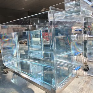 Acuario Grande de Acrílico Personalizado para Oficina o Sala de Estar, Tanque de Agua Transparente de Alta Gama con Cristal Orgánico, Decoración - Product Image 4