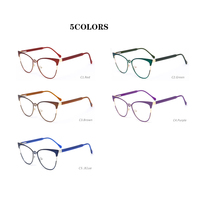 8580 Nouveaux stocks haut de gamme Lunettes de vue pour femme, design œil de chat unique, monture pont, ultralégères, mode, pour ordinateur, vente en gros