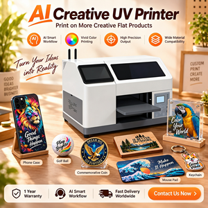 เครื่องพิมพ์ยูวีแบบตั้งโต๊ะอัจฉริยะ H5 AI Drawing UV Printer ใช้งานง่าย สำหรับพิมพ์เคสมือถือ ลูกกอล์ฟ พวงกุญแจ และป้ายต่างๆ - Product Image 1