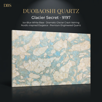 Glacier Secret Quarz-Kunststein Große Platten 15-30mm |   CE ISO Null-Silica |   Moderner Premium Umweltfreundlicher Tischplatten-Waschtisch für Hotels