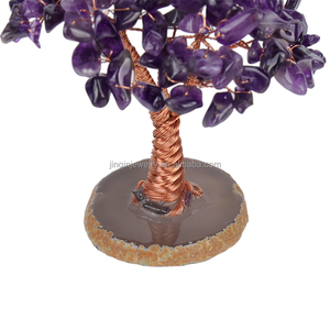 Cây Sự Sống Bằng Bạc Thạch Anh Tím Pha Lê Tự Nhiên Cây May Mắn Cây Sự Sống Quà Tặng Trang Trí Phong Thủy - Product Image 3